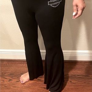 Harley-Davidson  Spandex pants with flare bottom